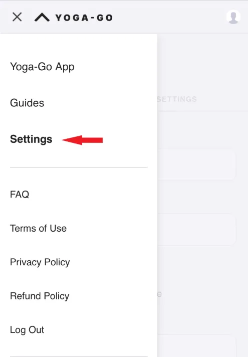 Open the account menu and tap Settings